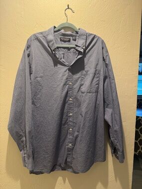 Rountree & Yorke Blue Long-Sleeve Button-Up Shirt